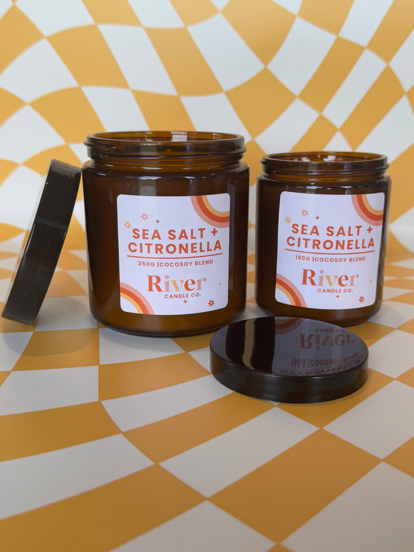 Sea Salt + Citronella | CocoSoy Blend Candle (Amber)