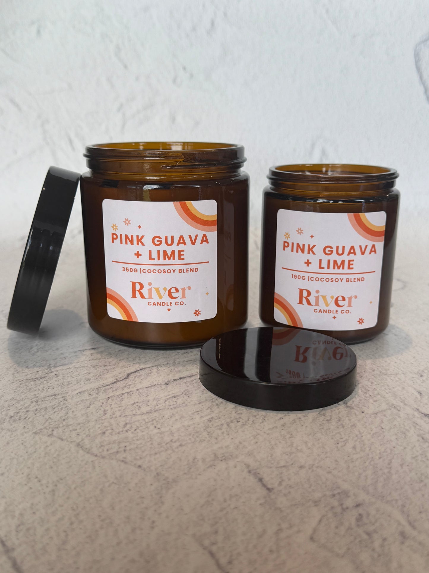 Pink Guava Lime | CocoSoy Blend Candle (Amber)